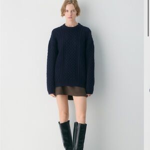 ARITZIA PEGGY SWEATER CABLE KNIT ADMIRAL